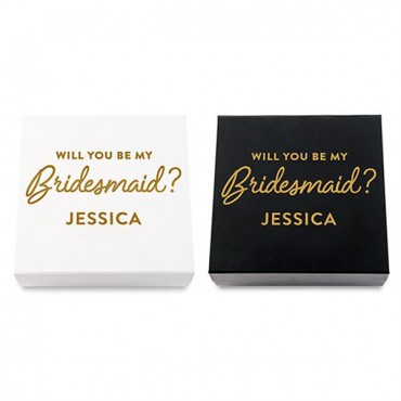 Premium Gift Box - Will You Be My Bridesmaid In Metallic Gold