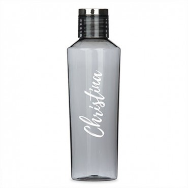 Personalized Plastic Water Bottle - Calligraphy Print