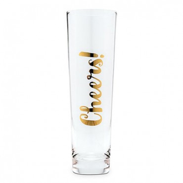 Cheers! Champagne Flute - Metallic Gold