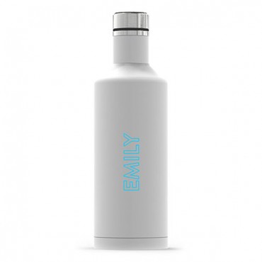 Insulated Water Bottle - Sleek White - Summer Vibes Vertical Printing