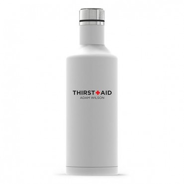 Insulated Water Bottle - Sleek White - Thirst Aid Printing