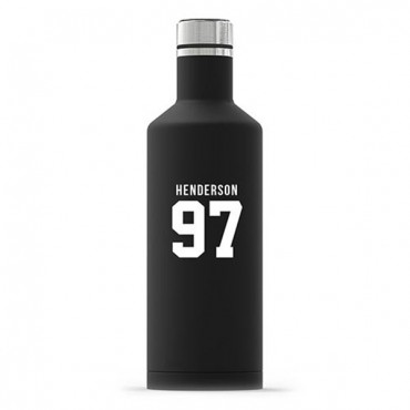 Insulated Water Bottle - Sleek Black - Sports Jersey