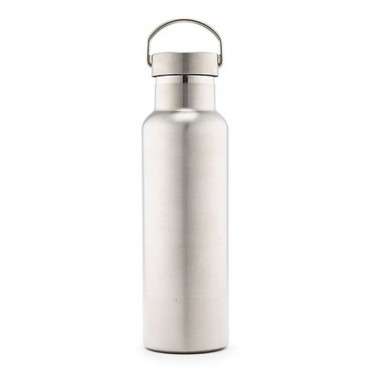 Chrome Water Bottle With Handle