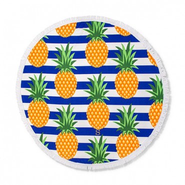 Round Beach Towel - Pineapple