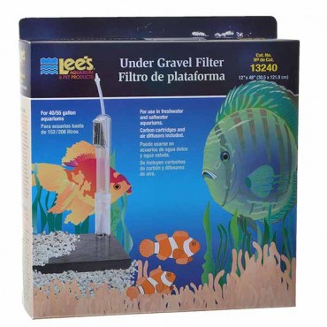 Lees Original Under gravel Filter - 48 in. Long x 1 in. Wide - 40-55 Gallons