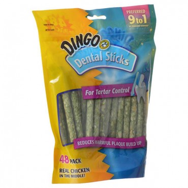 Dingo Dental Sticks for Tartar Control - 48 Pack - 2 Pieces