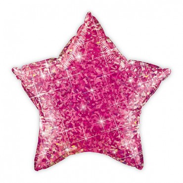 Mylar Foil Helium Party Balloon Decoration - Metallic Magenta Pink Star - 4 Pieces