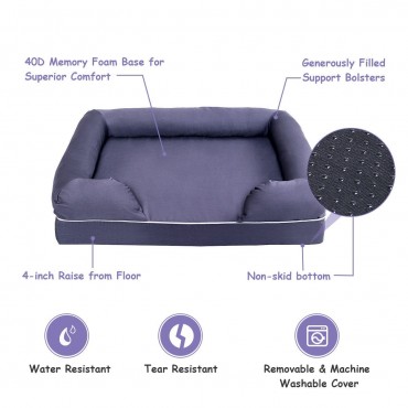 Comfortable Solid Memory Foam Dog Sofa Bed