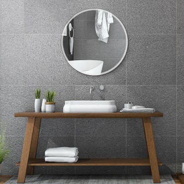 28 In. Round Mirror Wall Mounted Bathroom Mirror