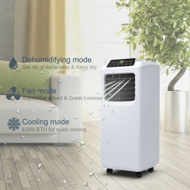 8000 BTU Portable Air Conditioner With Window Kit