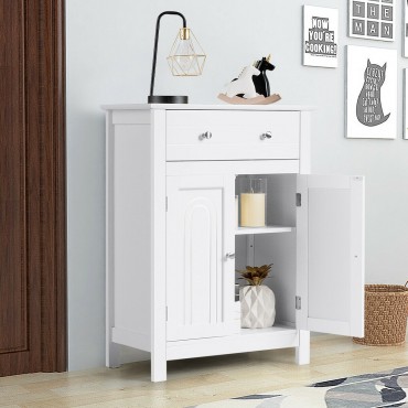 Bathroom Storage Cabinet Free Standing Large Drawer