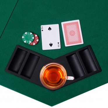 48 In. 8 Players Octagon Fourfold Poker Table Top