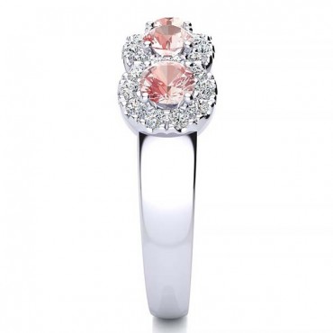 Amy Morganite Ring - White Gold