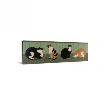 4 Cats Wall Art - Canvas - Gallery Wrap