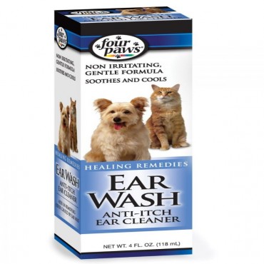 Four Paws Ear Wash Anti-Itch Ear Cleaner - 4 oz - 2 Pieces