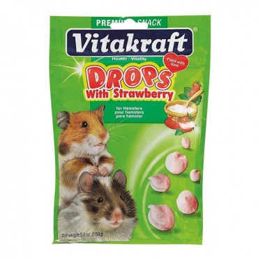 VitaKraft Drops with Strawberry for Hamsters - 5.3 oz - 2 Pieces