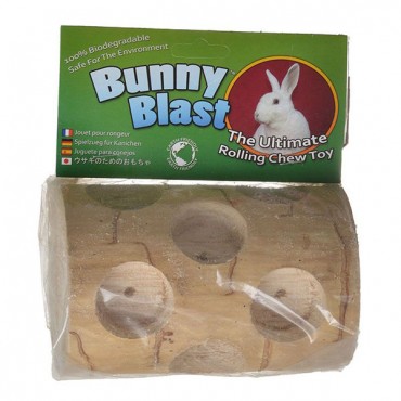 Wesco Bunny Blast - Rolling Log Chew Toy - 5.5 in. Long x 3.75 in. Diameter - 2 Pieces