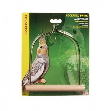 Living World Cockatiel Wood Swing - 5.5 in. Long x 7 in. High - 4 Pieces