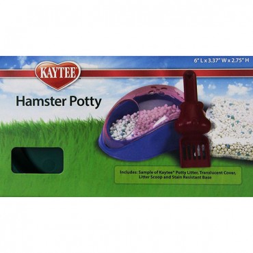 Kaytee Hamster Potty - 5.75 in. L x 3.5 in. W x 3.5 in. H - 2 Pieces