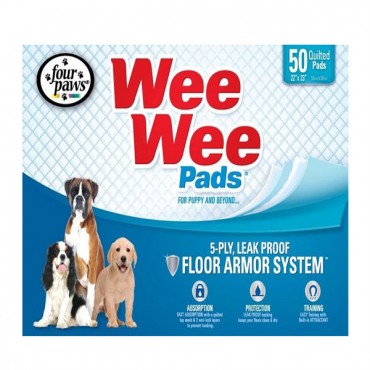 Four Paws Wee Wee Pads Original - 50 Pack - 22 in. Long x 23 in. Wide