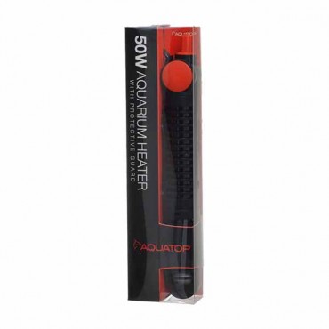 Aqua top Premier Glass Heater with Protective Guard - 50 Watt - 13 Gallons - 1.25 in. D x 9.5 in. H