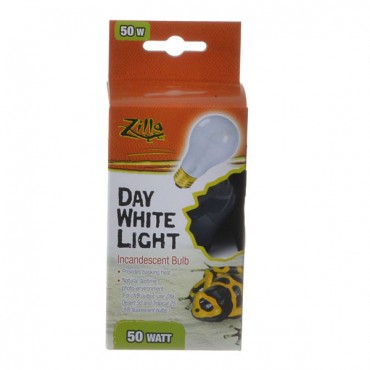 Zilla Incandescent Day White Light Bulb for Reptiles - 50 Watt - 2 Pieces