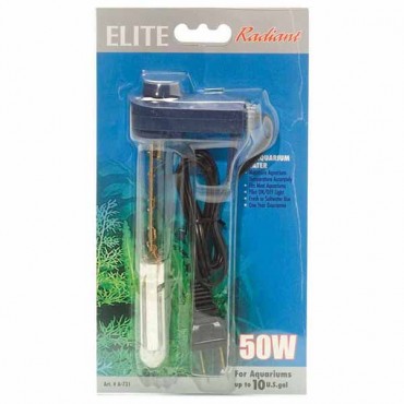 Elite Radiant Mini Aquarium Heater - 50 Watts - 6 in.Long - 2 Pieces