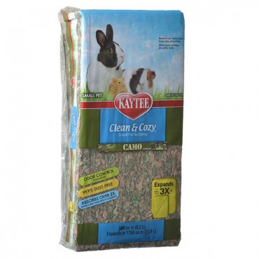 Kaytee Clean & Cozy Small Pet Bedding - Ca mo - 500 Cu. Inch - Expands to 1,700 Cu. Inch