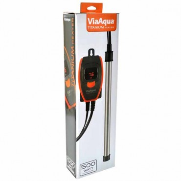 Via Aqua Titanium Heater - 500 Watt - 130 Gallons