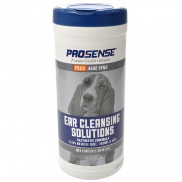 Pro-Sense Plus Ear Cleansing Solutions for Dogs - 50 Count - 2 Pieces