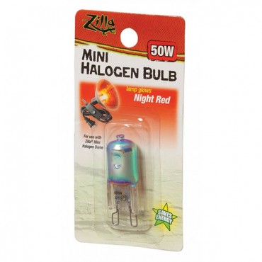 Zilla Mini Halogen Bulb - Night Red - 50 W - 2 Pieces