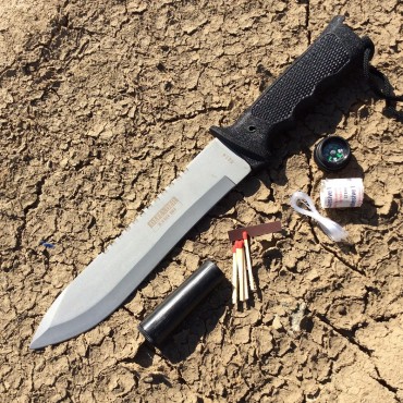 14 in. Heavy Duty Carbon Steel Survival Knife with Sheath