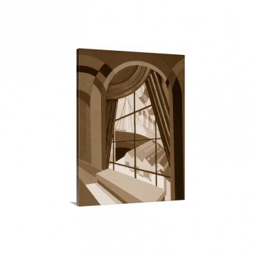 Large window with a seat, from Relais, c.1920s Wall Art - Canvas - Gallery Wrap