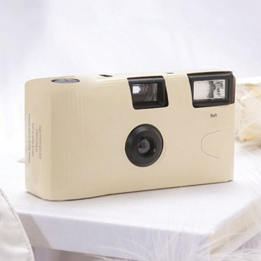 Ivory Single Use Camera – Solid Color Design - 2 Pieces