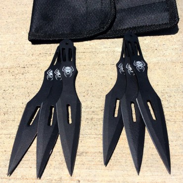 6 Piece Black Color Throwing Knife