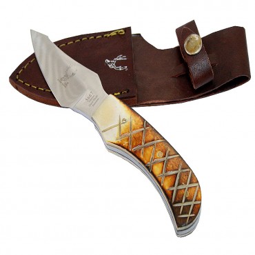 6.5 in. The Bone Edge Hand Made Knife Full Tang Bone Handle