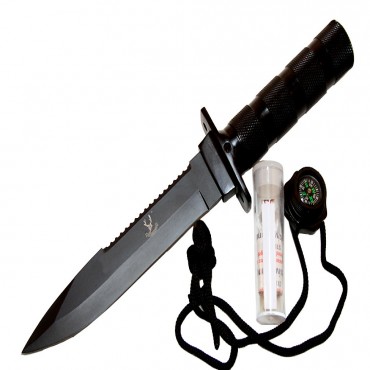 10.5 in. Stainless Steel Survival Knife with Sheath