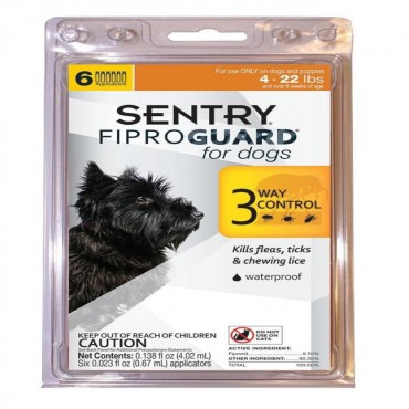 Sentry FiproGuard for Dogs - Dogs up to 22 lbs 6 Doses