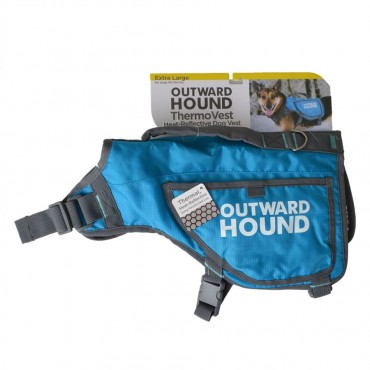 Outward Hound Thermovest Dog Vest - Blue - X-Large - Dogs 85 - 100 lbs - 41 Max. Chest Girth