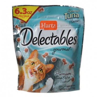 Hartz Delectable Gourmet Cat Treats - Seared Tuna Flavor - 6.3 oz - 4 Pieces