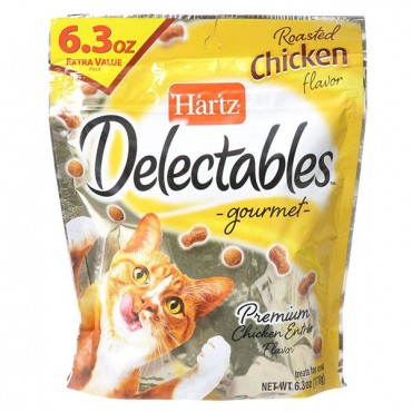 Hartz Delectable s Gourmet Cat Treats - Roasted Chicken Flavor - 6.3 oz - 4 Pieces
