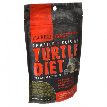 Flukers Crafted Cuisine Turtle Diet for Aquatic Turtles - 6.5 oz - 2 Pieces