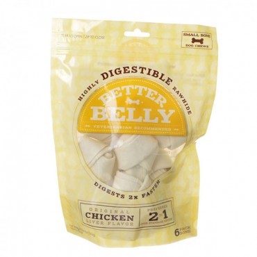 Better Belly Rawhide Chicken Liver Bones - Small - 6 Count - 2 Pieces