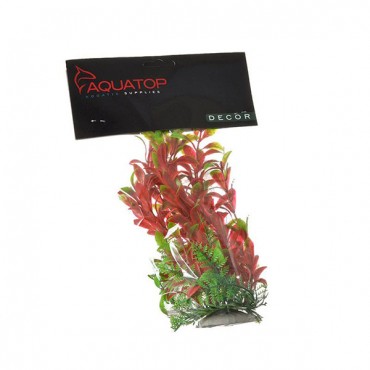 Aqua top Hygro Aquarium Plant - Red and Green -  6 in. High w/ Weighted Base - 2 Pieces