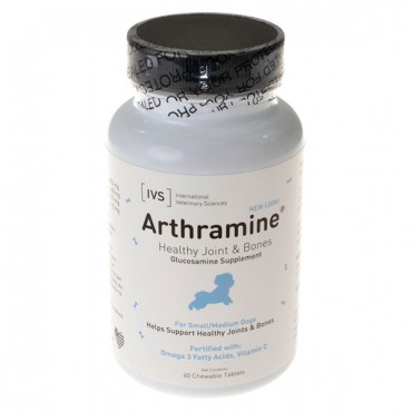 International Vet Arthramine - Aids Healthy Joints and Bones - 60 Count - Small & Medium Dogs - 2 Pieces