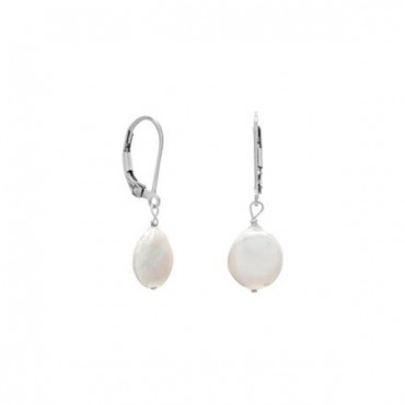 10mm Cultured Freshwater Coin Pearl Earrings