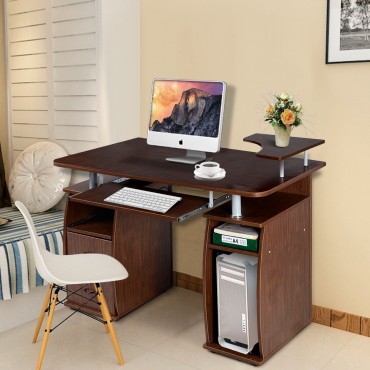 Office Computer Desk With Monitor Shelf