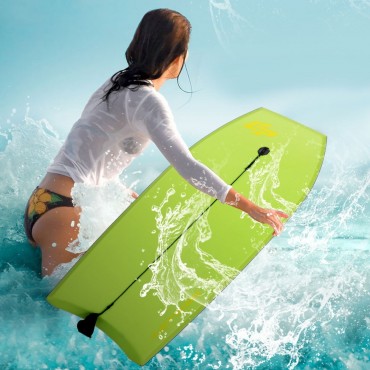 42 In. Lightweight Super Bodyboard Surfing W / Leash IXPE Deck EPS Core Boarding