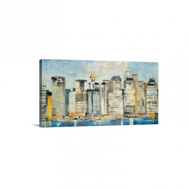 Waterfront Skyline Wall Art - Canvas - Gallery Wrap