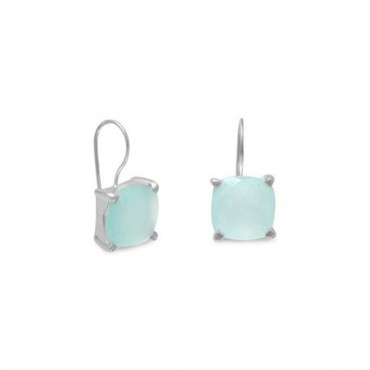 Square Chalcedony Earrings